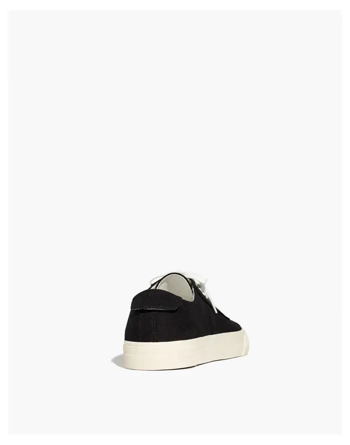 Men Sidewalk Low Top Sneakers In Resourced Canvas Black Coal Madewell Sneakers