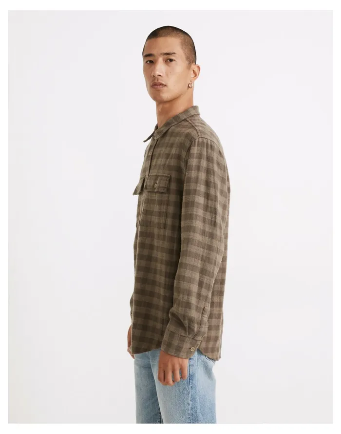 Men Slub Flannel Perfect Long Sleeve Shirt In Plaid Pressed Sage Madewell Shirts Men Slub Flannel Perfect Long Sleeve Shirt In Plaid Pressed Sage Madewell Shirts