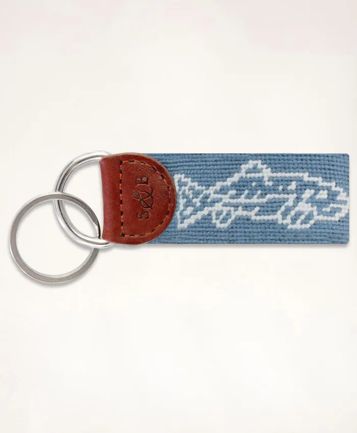 Men Smathers and Branson Cotton Needlepoint Key Fob Multi Brooks Brothers Bags and Leather Goods Men Smathers and Branson Cotton Needlepoint Key Fob Multi Brooks Brothers Bags and Leather Goods