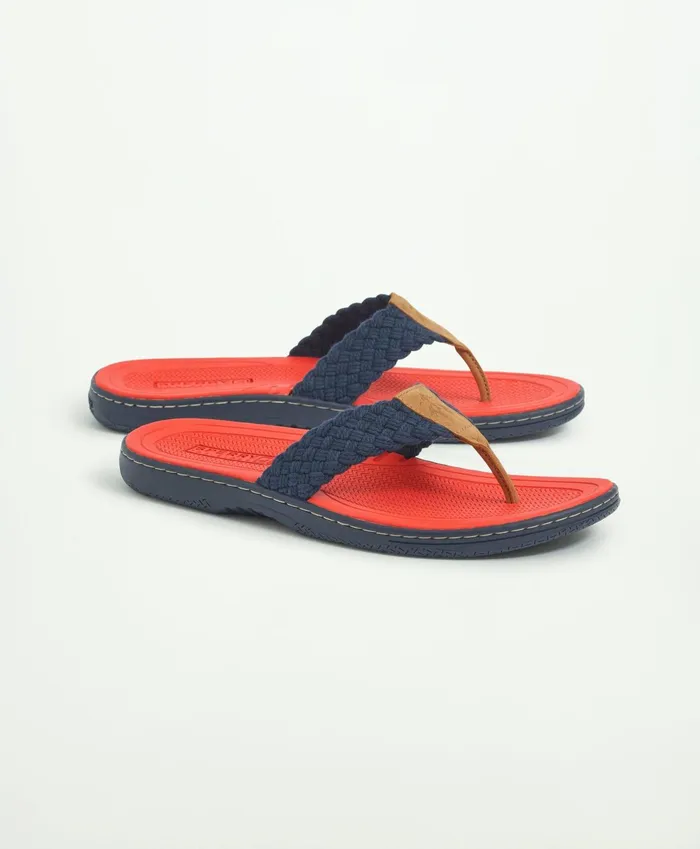 Men Sperry X Brooks Brothers Baitfish Sandal Navy Brooks Brothers Shoes