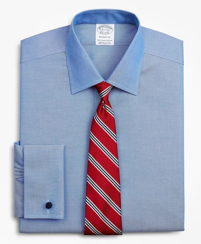 Men Stretch Regent RegularFit Dress Shirt NonIron Pinpoint Ainsley Collar French Cuff Pinpoint Blue Brooks Brothers Dress Shirts Men Stretch Regent RegularFit Dress Shirt NonIron Pinpoint Ainsley Collar French Cuff Pinpoint Blue Brooks Brothers Dress Shirts