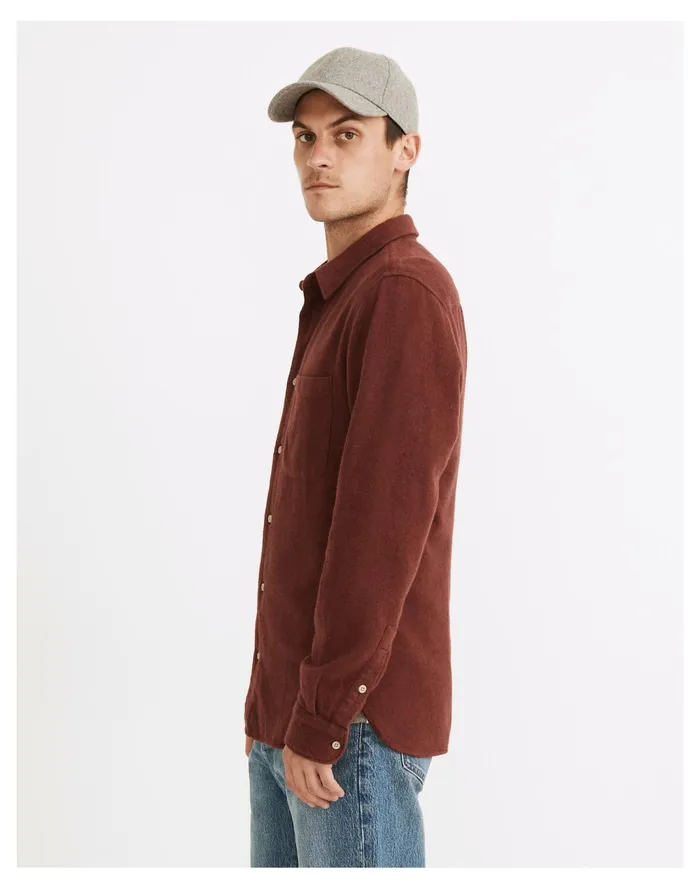 Men Sunday Flannel Perfect Long Sleeve Shirt Dark Cabernet Madewell Shirts Men Sunday Flannel Perfect Long Sleeve Shirt Dark Cabernet Madewell Shirts