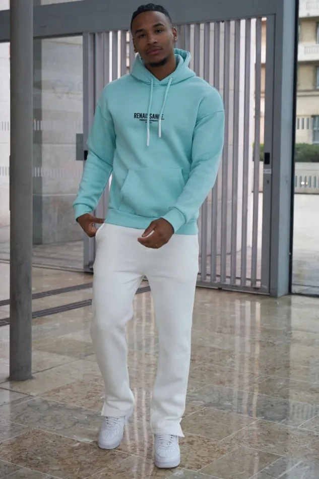 Men Sweat Capuche Turquoise 034Renaissance 034 Bleuclair Brentiny Paris Sweatshirts and Pullovers