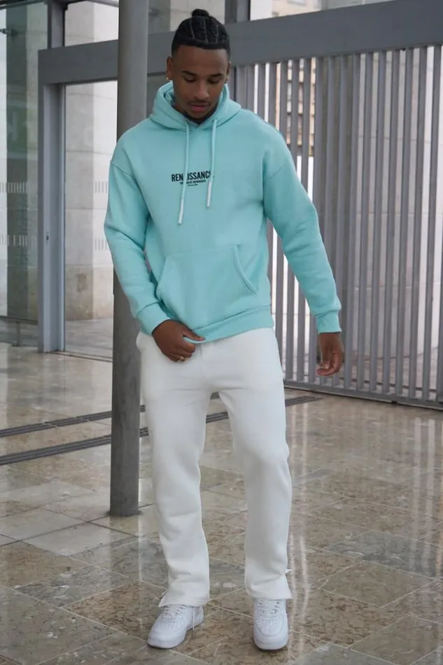 Men Sweat Capuche Turquoise 034Renaissance 034 Bleuclair Brentiny Paris Sweatshirts and Pullovers