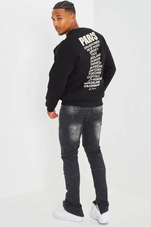 Men Sweat Noir 034Arc De Triomphe 034 Beige Brentiny Paris Sweatshirts and Pullovers