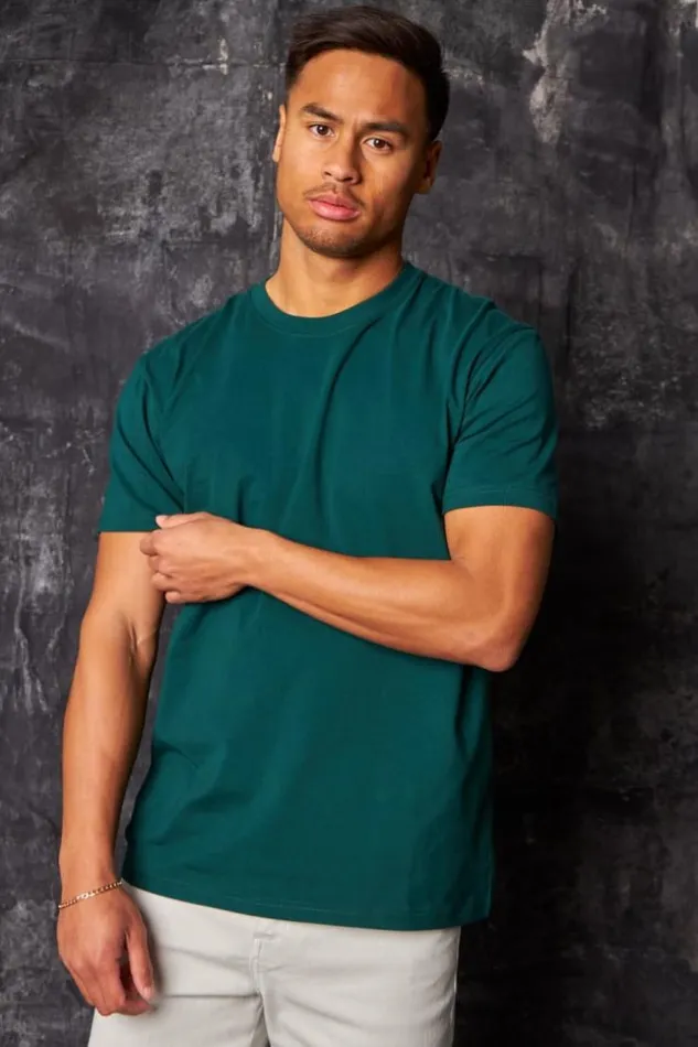 Men TShirt Basique Manches Courtes Vert Fonc Green Brentiny Paris TShirts