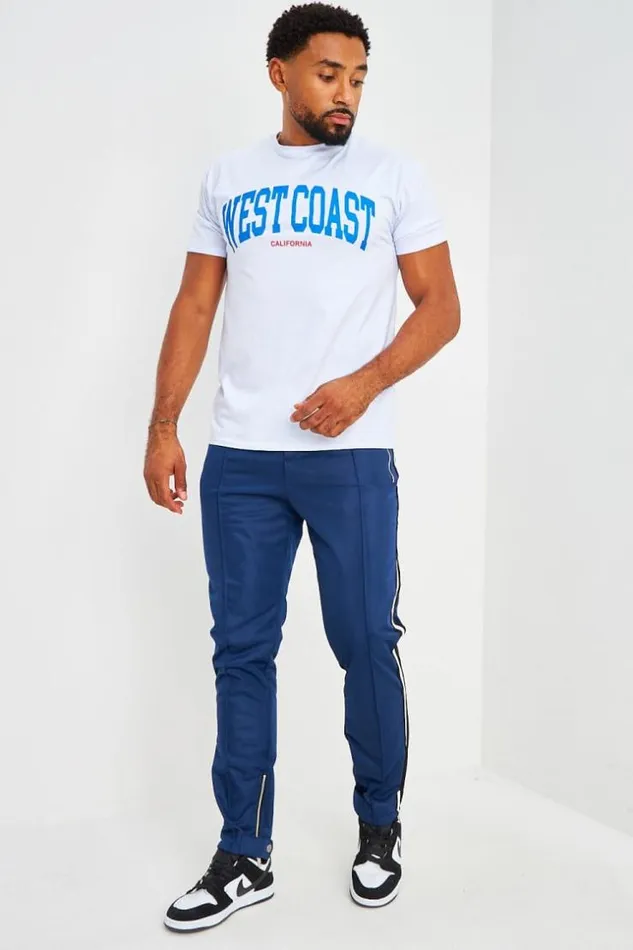 Men TShirt Oversize Westcoast 2pac Blanc White Brentiny Paris TShirts