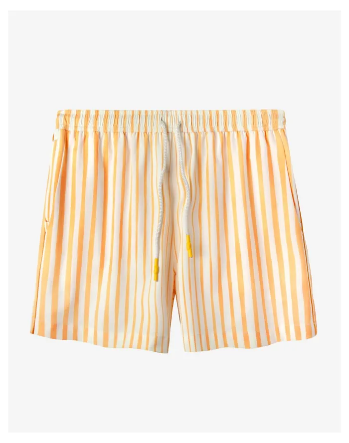 Men Tombolo Striper Swim Trunks Pale Chamois Madewell Swim
