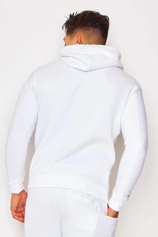 Men Two Material Hoodie In White Project X 8211 2020086 White Brentiny Paris Sweatshirts and Pullovers