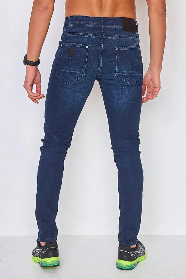 Men Used Skinny Jeans In Darkwash Project X 8211 Tp21017 Blue Brentiny Paris Jeans