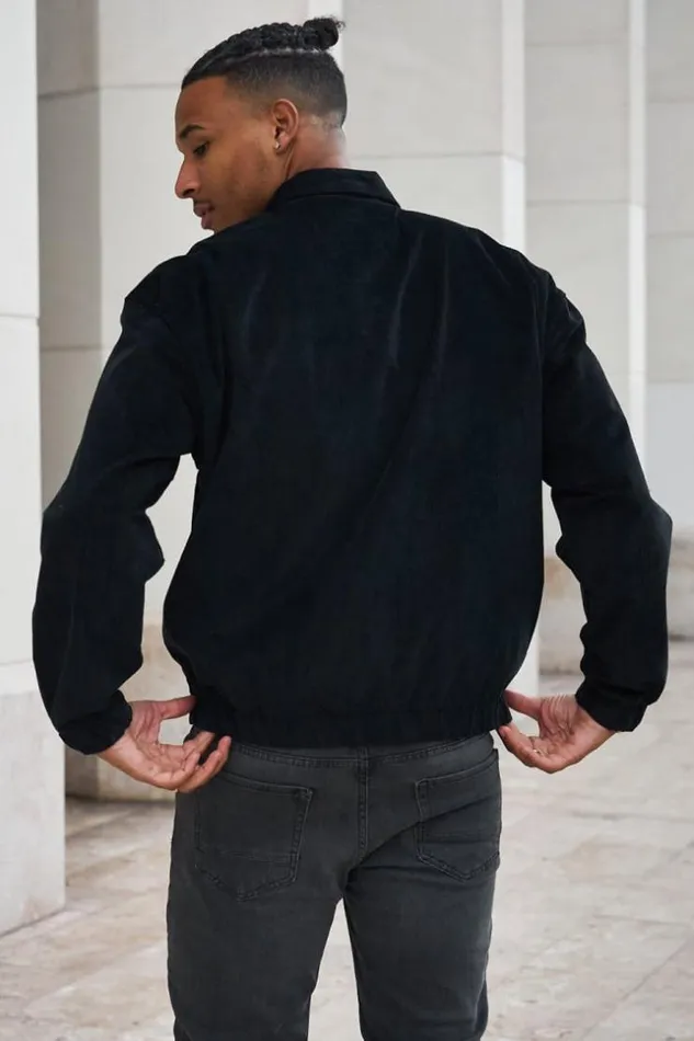 Men Veste En Velours Ctel Noire Black Brentiny Paris Jackets
