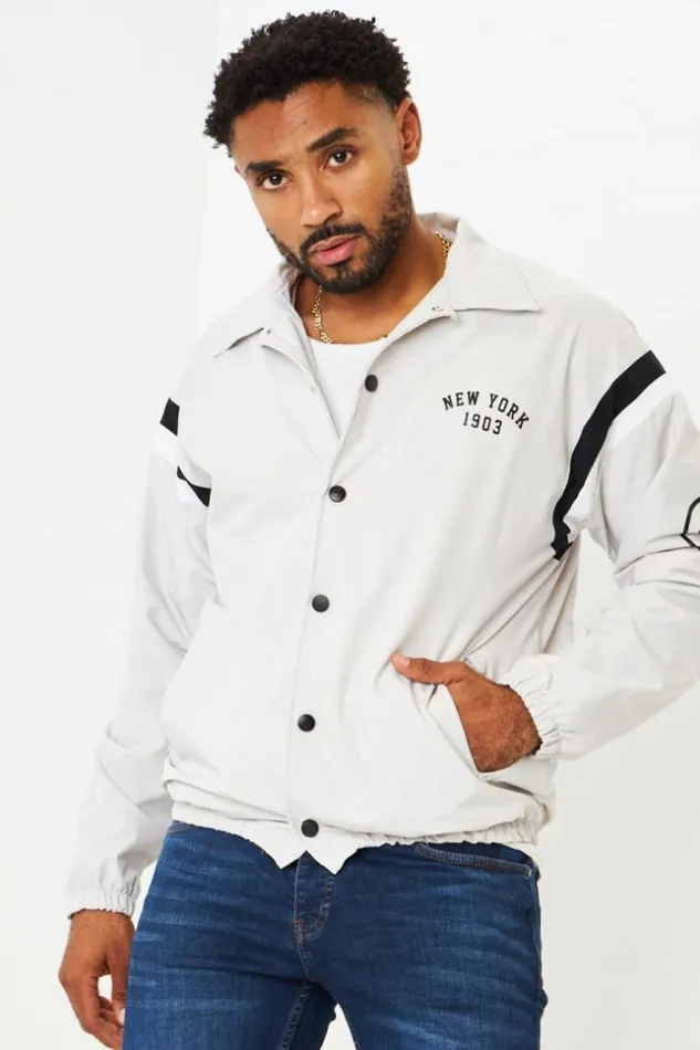 Men Veste Grise 034New York 1903034 Grey Brentiny Paris Jackets