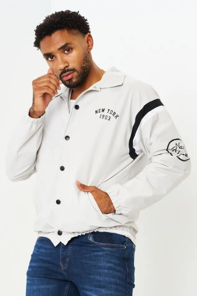 Men Veste Grise 034New York 1903034 Grey Brentiny Paris Jackets