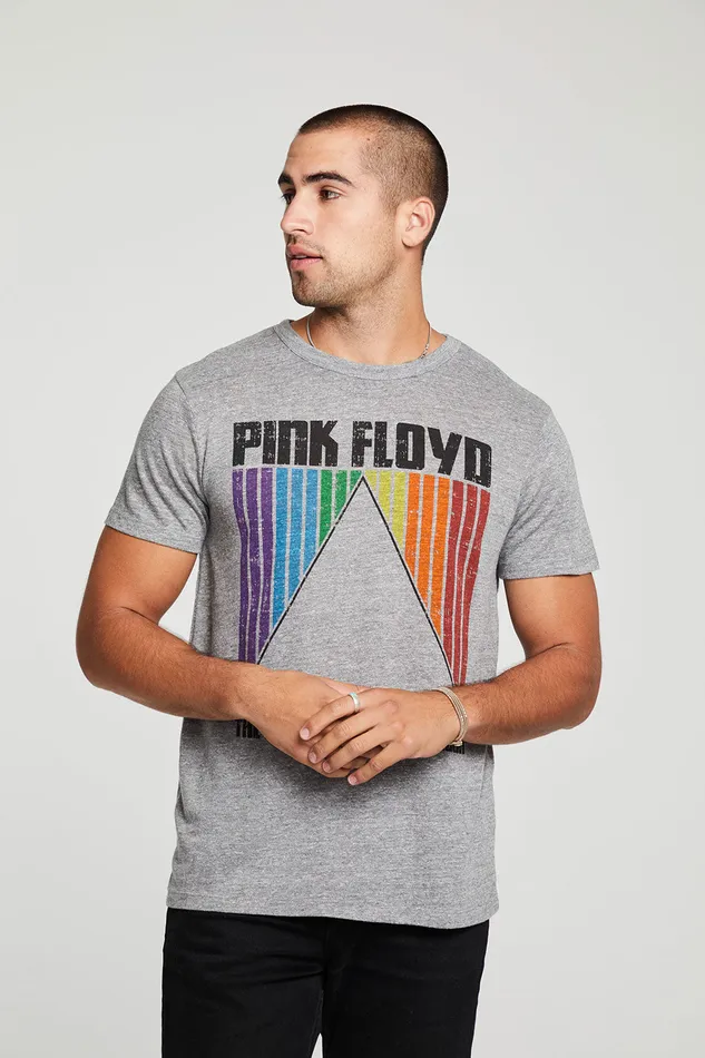 Mens Tops Chaser Brand Pink Floyd Dark Side of the Moon Rainbow