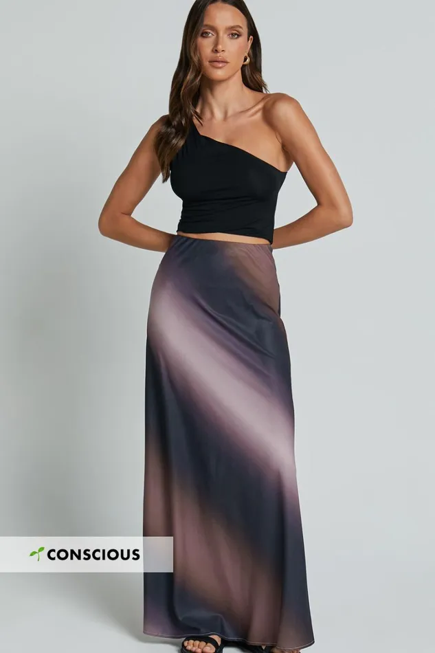 Michaela Maxi Skirt 8211 High Waisted Slip Satin Skirt In Dusk Ombre Women Showpo Skirts Michaela Maxi Skirt 8211 High Waisted Slip Satin Skirt In Dusk Ombre Women Showpo Skirts