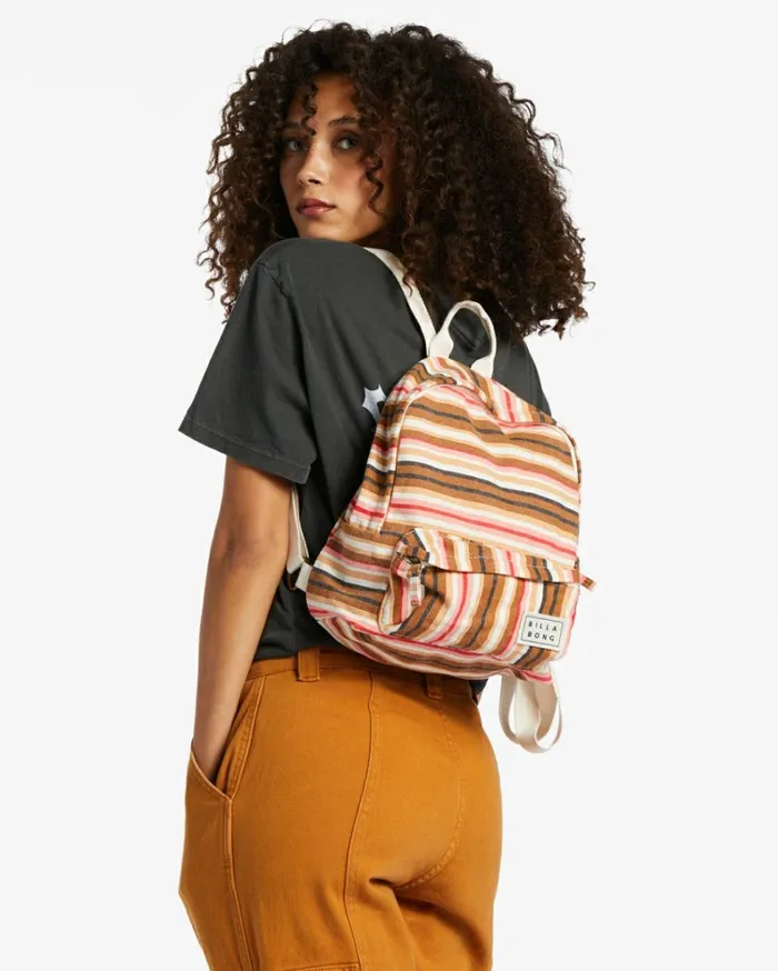 Mini Mama Canvas Backpack Peach Out Women Billabong Backpacks