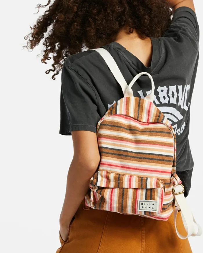Mini Mama Canvas Backpack Peach Out Women Billabong Backpacks