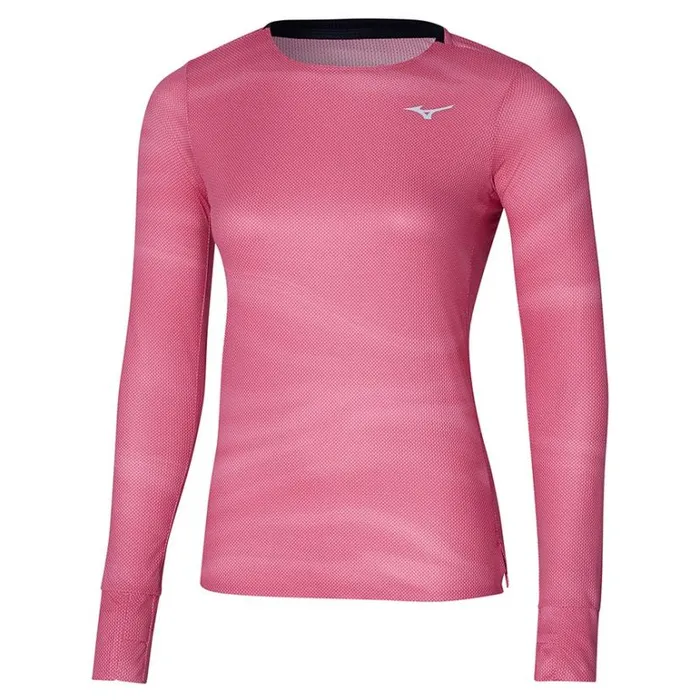 Mizuno Premium Aero LS Tee Sangria Sunset Women Tops