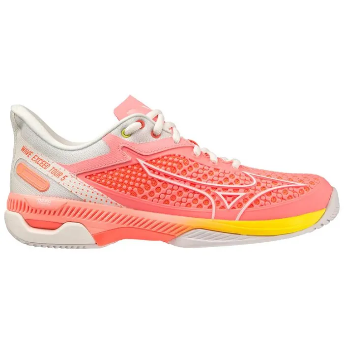 Mizuno WAVE EXCEED TOUR 5AC Ccoralswhiteneonflame Women Tennis Mizuno WAVE EXCEED TOUR 5AC Ccoralswhiteneonflame Women Tennis