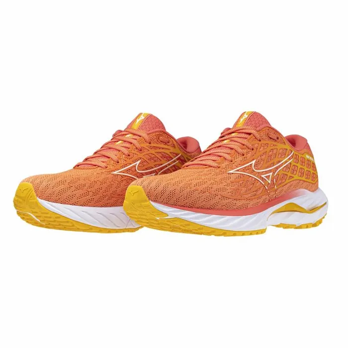 Mizuno WAVE INSPIRE 20 Nasturtiumwhitecitrus Women Running Mizuno WAVE INSPIRE 20 Nasturtiumwhitecitrus Women Running