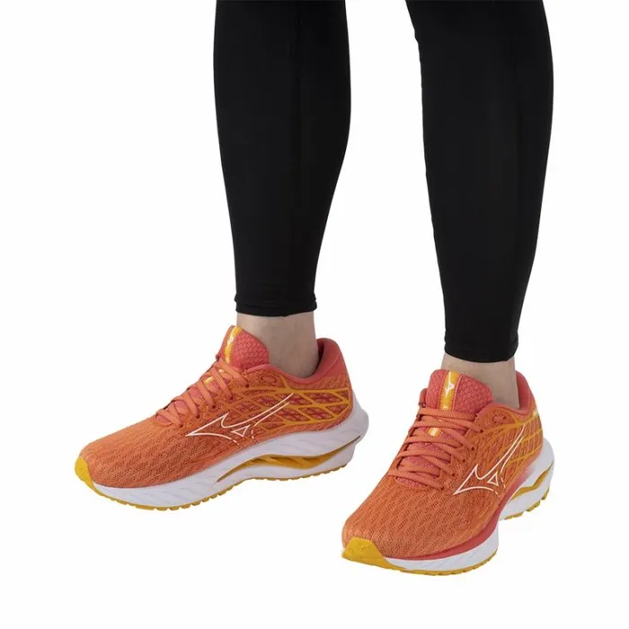 Mizuno WAVE INSPIRE 20 Nasturtiumwhitecitrus Women Running Mizuno WAVE INSPIRE 20 Nasturtiumwhitecitrus Women Running