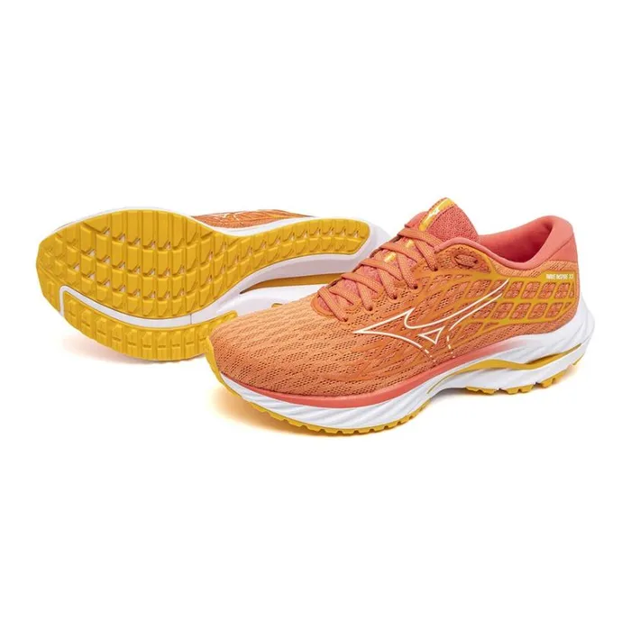 Mizuno WAVE INSPIRE 20 Nasturtiumwhitecitrus Women Running Mizuno WAVE INSPIRE 20 Nasturtiumwhitecitrus Women Running