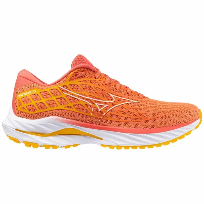 Mizuno WAVE INSPIRE 20 Nasturtiumwhitecitrus Women Running Mizuno WAVE INSPIRE 20 Nasturtiumwhitecitrus Women Running