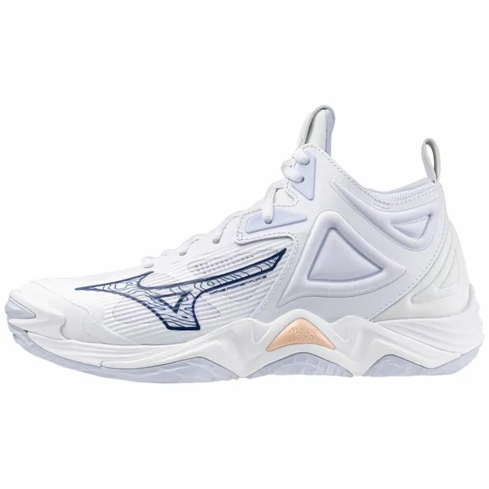 Mizuno WAVE MOMENTUM 3 MID Whitenavypeonypeachparfait Women Volleyball