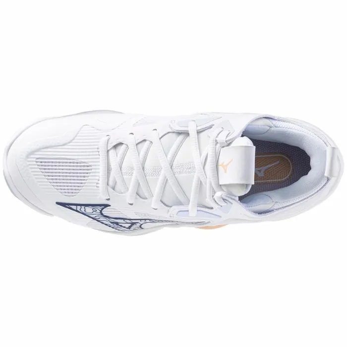 Mizuno WAVE MOMENTUM 3 MID Whitenavypeonypeachparfait Women Volleyball Mizuno WAVE MOMENTUM 3 MID Whitenavypeonypeachparfait Women Volleyball