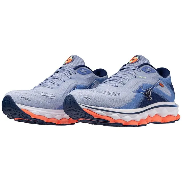 Mizuno WAVE SKY 7 Bluhenonsilvrneonflame Women Running Mizuno WAVE SKY 7 Bluhenonsilvrneonflame Women Running