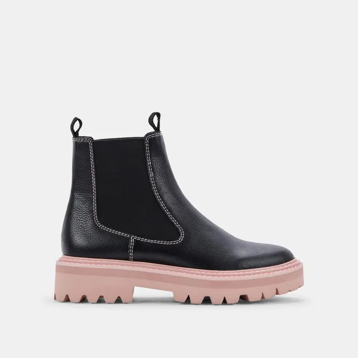 Moana H2O Boots Black Pink Leather Black Pink Leather H2o Women Dolce Vita Boots and Booties