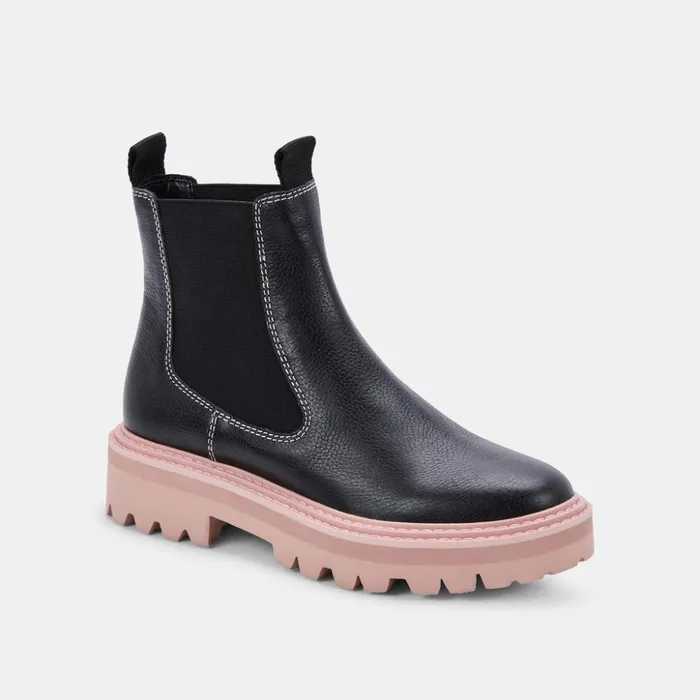 Moana H2O Boots Black Pink Leather Black Pink Leather H2o Women Dolce Vita Boots and Booties