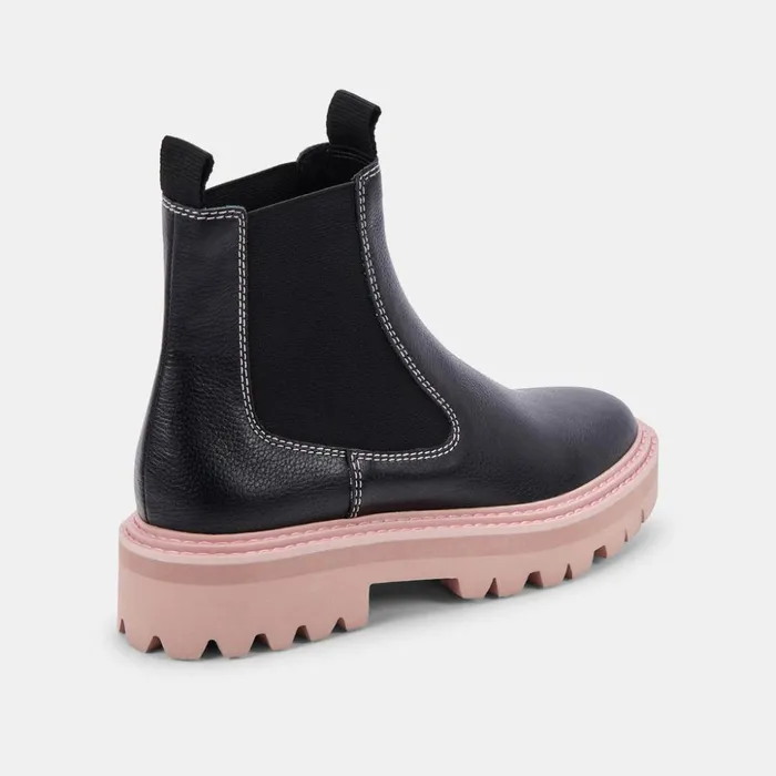 Moana H2O Boots Black Pink Leather Black Pink Leather H2o Women Dolce Vita Boots and Booties
