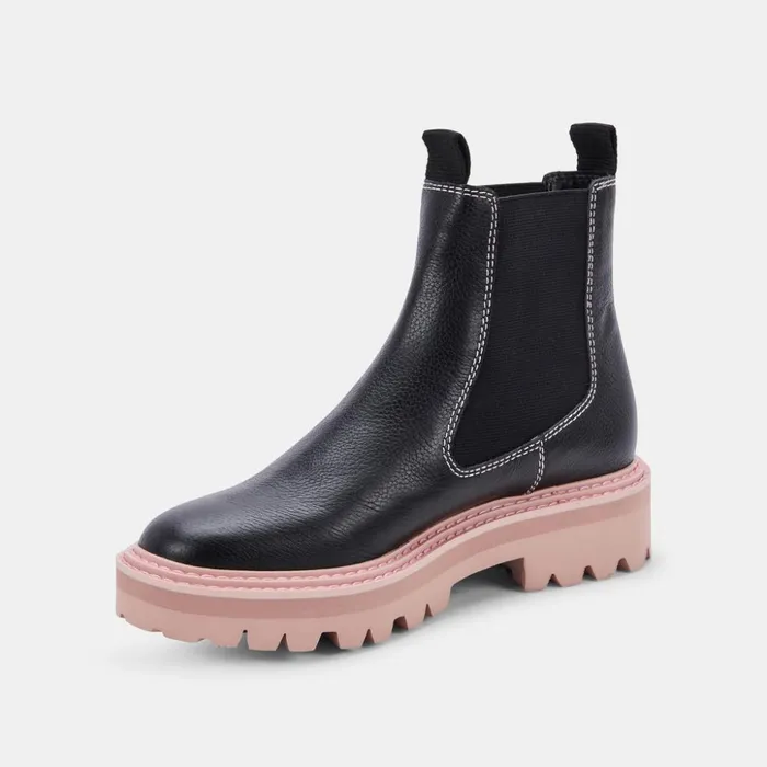 Moana H2O Boots Black Pink Leather Black Pink Leather H2o Women Dolce Vita Boots and Booties