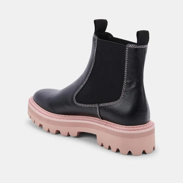 Moana H2O Boots Black Pink Leather Black Pink Leather H2o Women Dolce Vita Boots and Booties