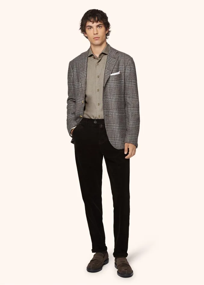 MONOCHROME FLANNEL SHIRT Men Kiton Shirts