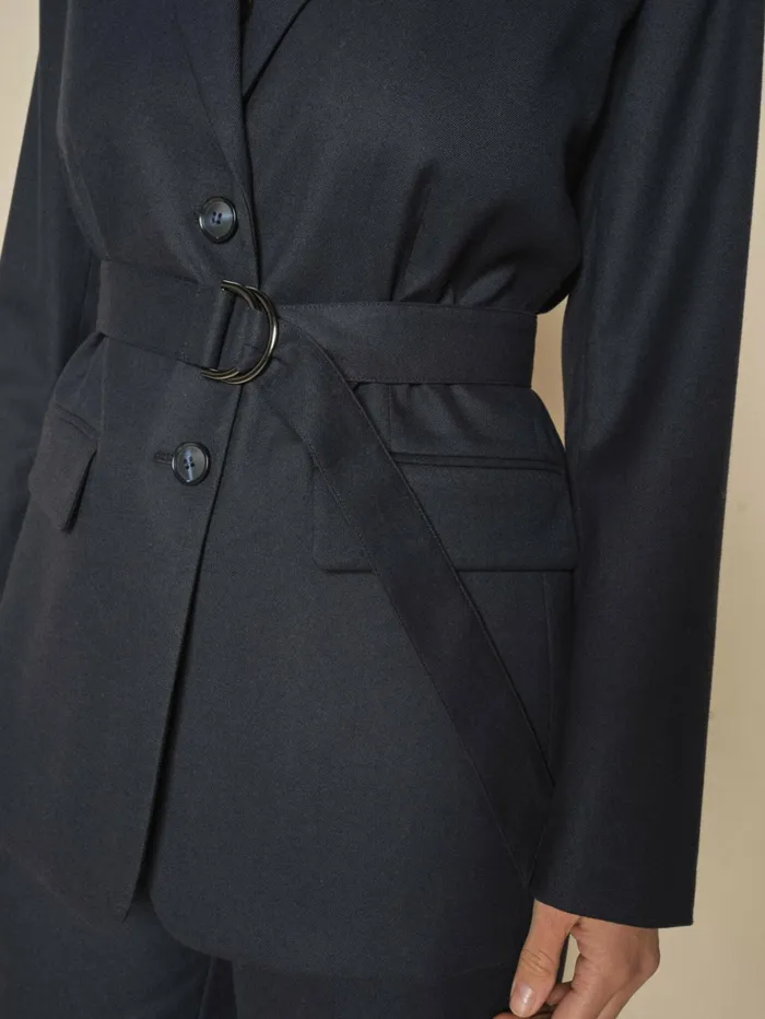 MOS MOSH Blazers Women MMHerdis Caia Blazer Salute Navy MOS MOSH Blazers Women MMHerdis Caia Blazer Salute Navy