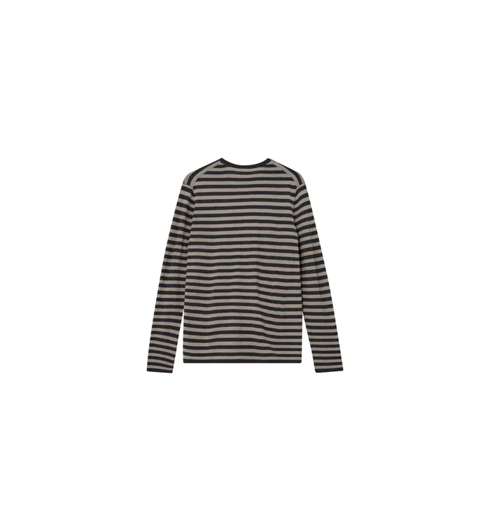 MOS MOSH Knits Men MMGAdam Soft Stripe Knit Charcoal Melange Stripe MOS MOSH Knits Men MMGAdam Soft Stripe Knit Charcoal Melange Stripe