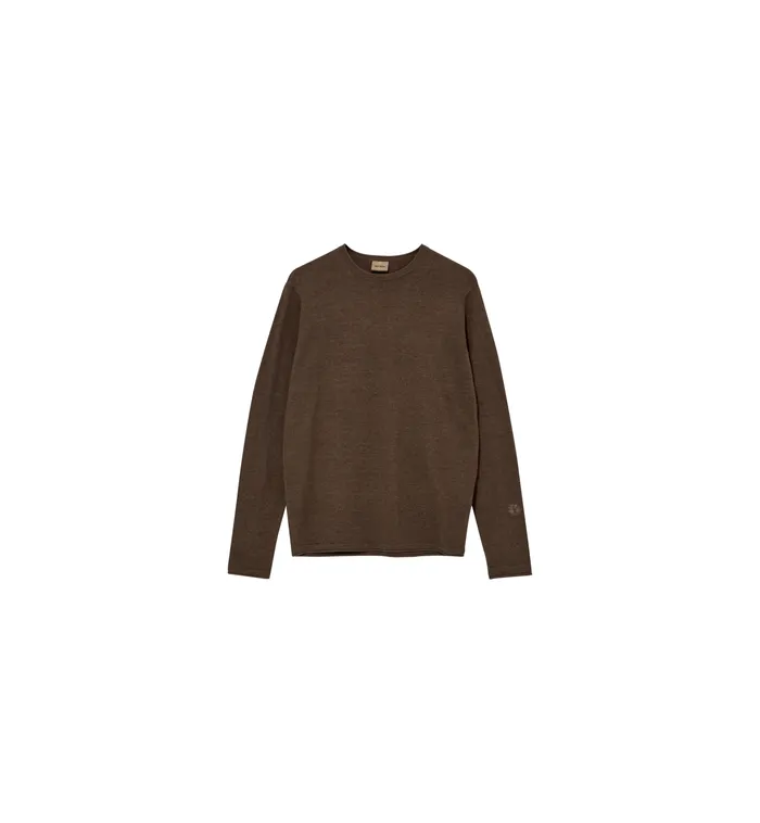 MOS MOSH Knits Men MMGKasey Flame Knit Brown Latte Melange MOS MOSH Knits Men MMGKasey Flame Knit Brown Latte Melange