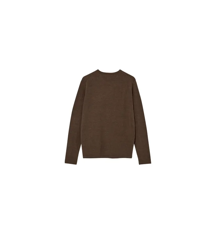 MOS MOSH Knits Men MMGKasey Flame Knit Brown Latte Melange MOS MOSH Knits Men MMGKasey Flame Knit Brown Latte Melange