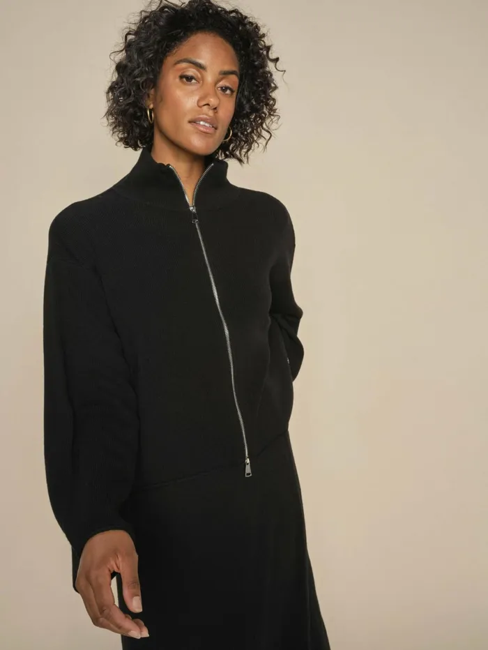 MOS MOSH Knits Women MMCardi Zip Cardigan Black