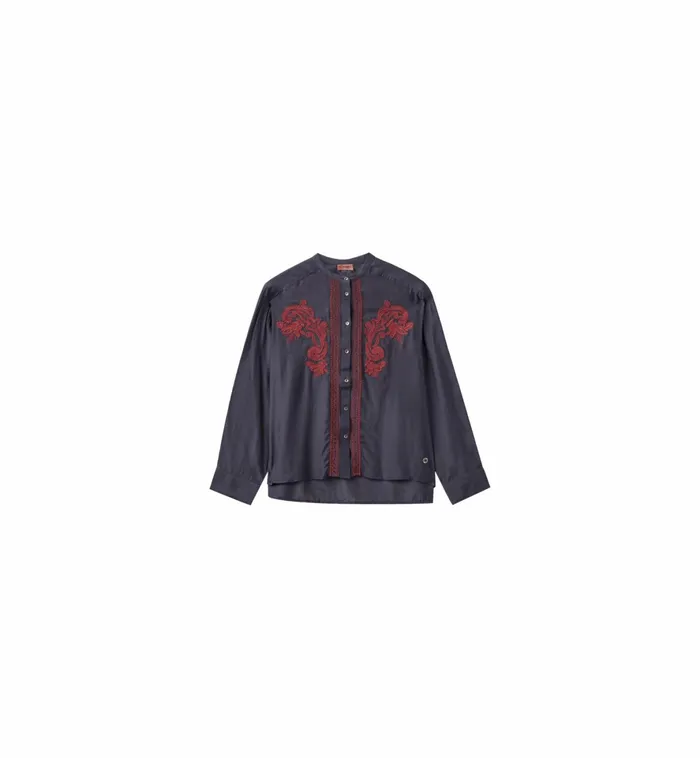 MOS MOSH Shirts Women MMHSweet Craftsman Shirt 8211 HEYANNO Salute Navy MOS MOSH Shirts Women MMHSweet Craftsman Shirt 8211 HEYANNO Salute Navy