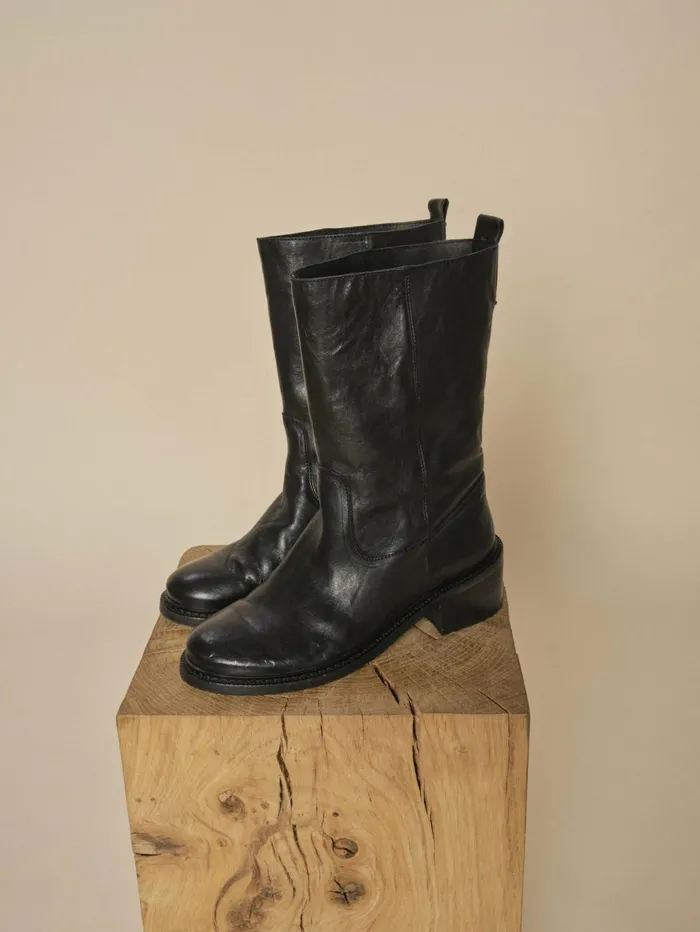 MOS MOSH Shoes Women MMMelbourne Mid Leather Boot Black