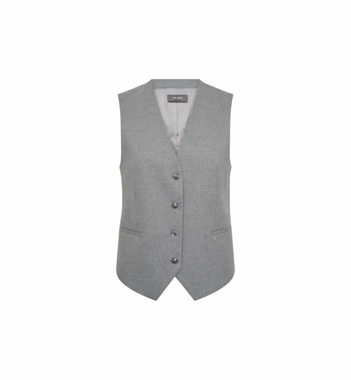 MOS MOSH Waistcoats Women MMElene Caia Vest Sharkskin MOS MOSH Waistcoats Women MMElene Caia Vest Sharkskin