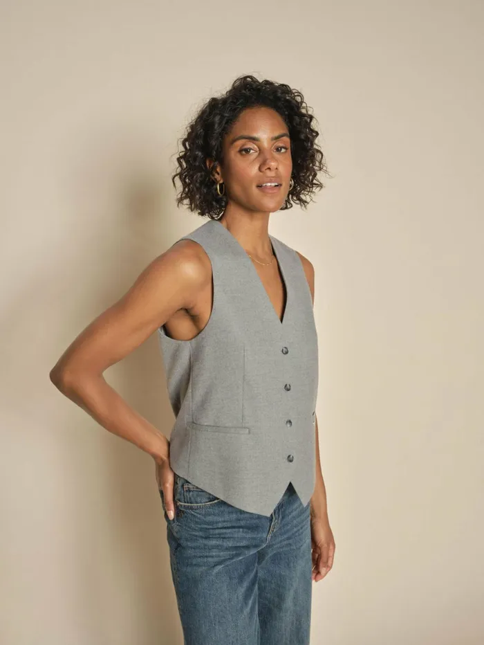 MOS MOSH Waistcoats Women MMElene Caia Vest Sharkskin MOS MOSH Waistcoats Women MMElene Caia Vest Sharkskin
