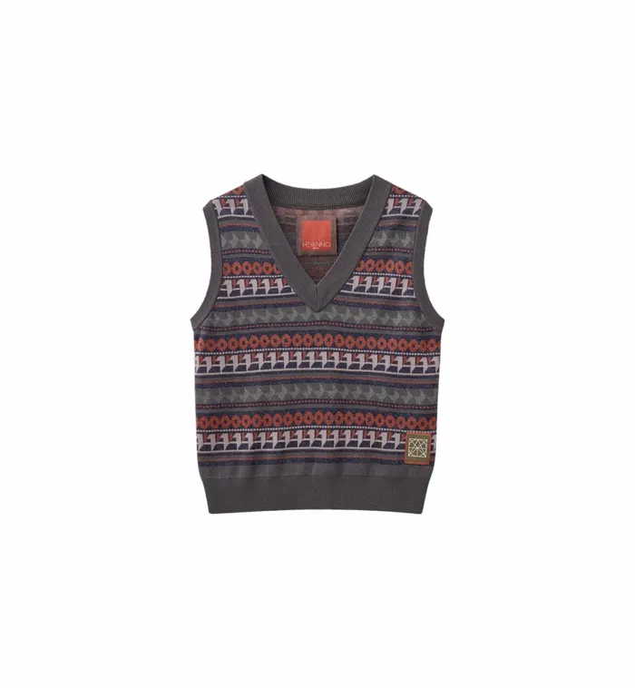 MOS MOSH Waistcoats Women MMHMind Jacquard Vest 8211 HEYANNO Multi Colors MOS MOSH Waistcoats Women MMHMind Jacquard Vest 8211 HEYANNO Multi Colors