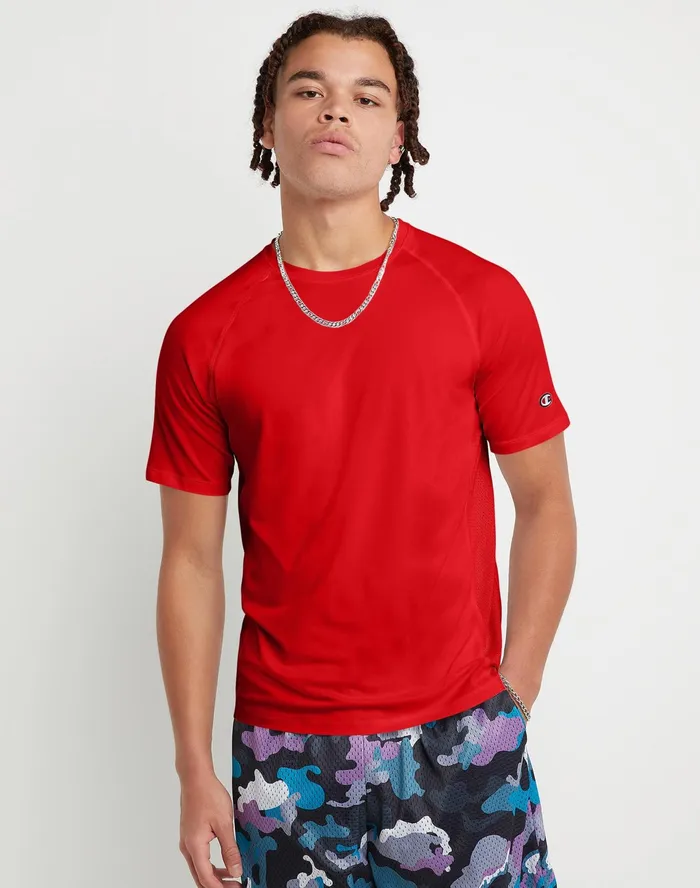 Mvp Mesh Tee C Patch Scarlet Men Champion TShirts and Tops