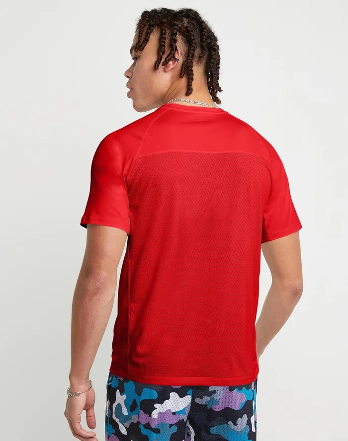 Mvp Mesh Tee C Patch Scarlet Men Champion TShirts and Tops