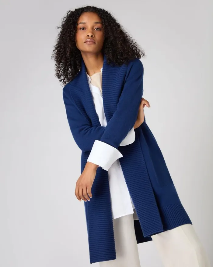 NPeal Cardigans Women Abbey Cashmere Cardigan French Blue