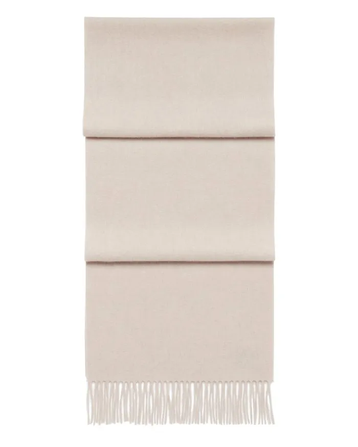 NPeal Cashmere Scarves WomenMen Unisex Large Woven Cashmere Scarf Heather Beige Brown
